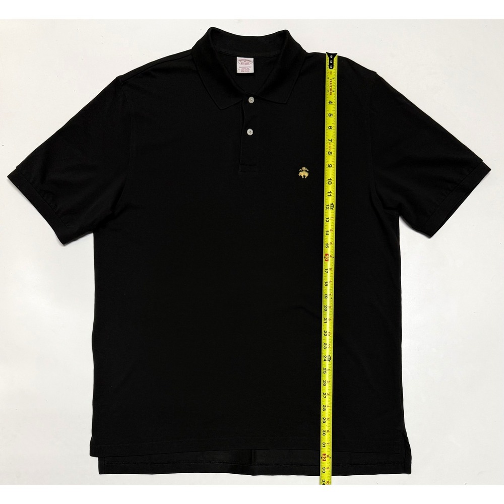 Brooks Brothers Performance Polo Shirt Mens XL Black Original Fit Golden Fleece